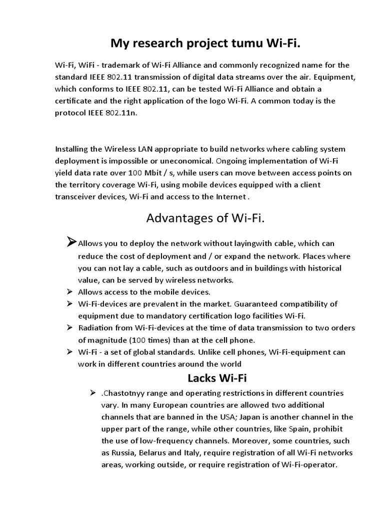 Wi-Fi Technology Overview and Applications | PDF | Wi Fi | Computer Network