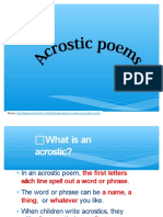 How to Write an Acrostic Poem