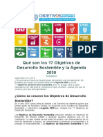 17 Objetivos de Desarrollo Sostenible y La Agenda 2030