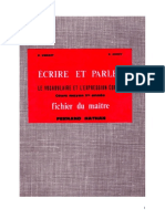 Langue Francaise Ecrire Et Parler CM1 CM 106 Fichiers Et Correction Maitre