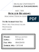 18MEB450 Roller Bearing Assignment