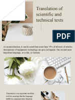 Translation of Scientific and Technical Texts
