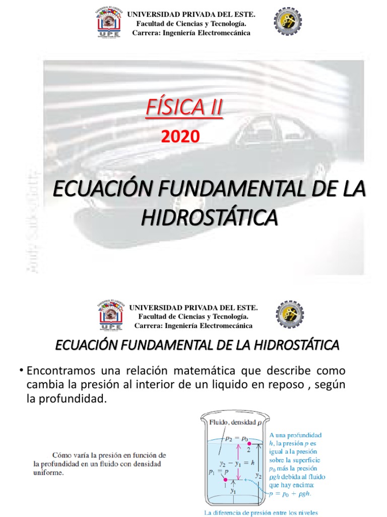 CLASE 3 Ecuacion Fundamental de La Hidrostatica
