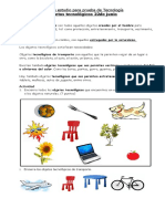 Hoja de Estudio Tecnología-Control 4-Primero Básico