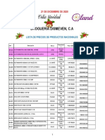 Lista de Precios 21 Diciembre 2020