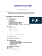 1 - Fluxograma Do Conteúdo de Aulas, Musicalização, Na Escolinha de Música Aniceto Azevedo - MUS II - Alunos Com Instrumentos