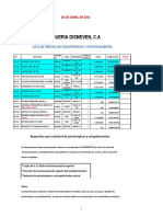 Lista de Precios Estupefacientes y Psicotropicos