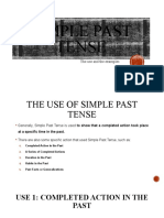 Simple Past Tense: The Use and The Examples