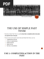 Simple Past Tense: The Use and The Examples