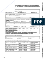 Déclaration de Conformité À La Directive 94/25/CE Modifiée Par La Directive 2003/44/CE Des Moteurs À Propulsion Pour La Navigation de Plaisance