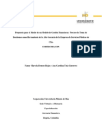Propuesta para el Diseño de un Modelo de Gestión Financiera y Proceso de Toma de Decisiones como Herramienta de la Alta Gerencia de la Empresa de Servicios Públicos de Chía