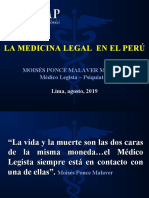 Clase 1 y 2 La Medicina Legal en El Peru Usmp 2019 II