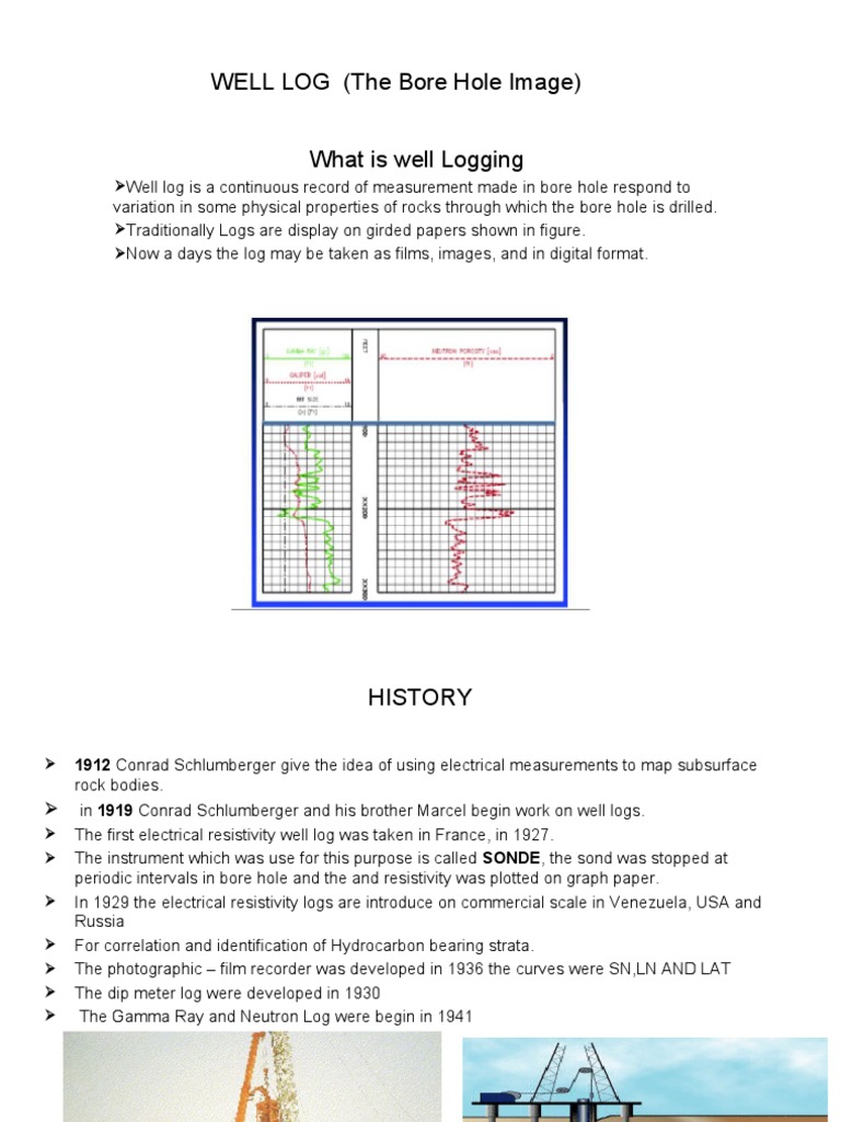 WELL LOG The Bore Hole Image | PDF