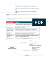 Políticas Gestión Delman Cespedes