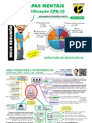 ANBIMA CPA 20 Mapas Mentais - Cpa- Certificação Anbima