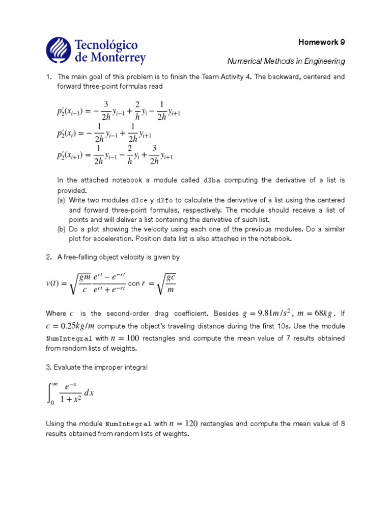 Homework 9 | PDF | Science & Mathematics