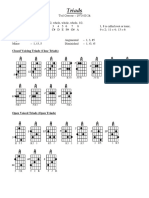 Triads: Major Scale Whole, Whole, 1/2, Whole, Whole, Whole, 1/2