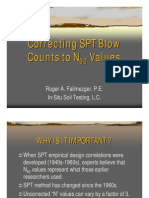 Correcting SPT Blow Counts To N60 Values