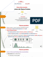 Clinical Biochemistry: Lecture (4) : Plasma Proteins