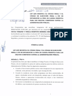 Proyecto de Ley Que Establece Cadena Perpetua Por Delitos Contra El Estado