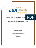 Domain 12: Guidance For Identity & Access Management V2.1: Cloud Security Alliance
