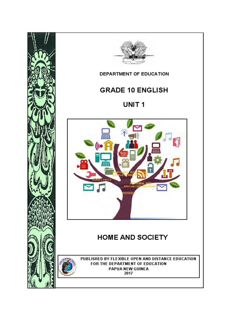 Grade 10 English Unit 1: Department of Education | PDF