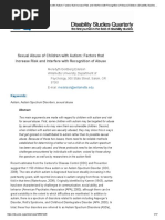 Sexual Abuse of Children With Autism - Factors That Increase Risk and Interfere With Recognition of Abuse - Edelson - Disability Studies Quarterly