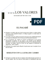 TITULOS VALORES-EL PAGARÉ