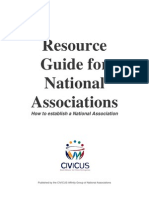 Resource Guide For National Associations: How To Establish A National Association