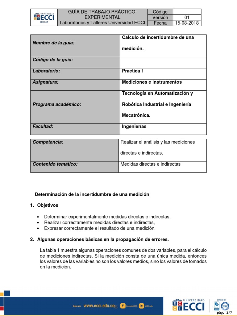 Calculo de Incertidumbre en Excel | PDF | Medición | Prueba T de Student
