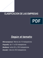 Clasificacion de Empresa