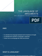 The Language of Arguments - Week 3