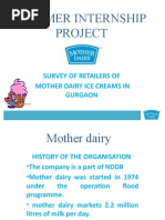 Summer Internship Project: Survey of Retailers of Mother Dairy Ice Creams in Gurgaon