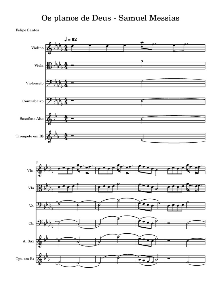 Os Planos De Deus Samuel Messias Partitura E Partes Pdf