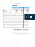 Sample Bill Organizer