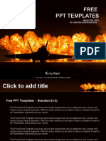 Jet Fighter With Fire PowerPoint Templates Standard