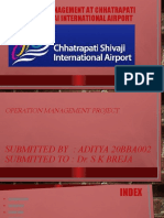 Operation Management at Chhatrapati Shivaji Mumbai International Airport