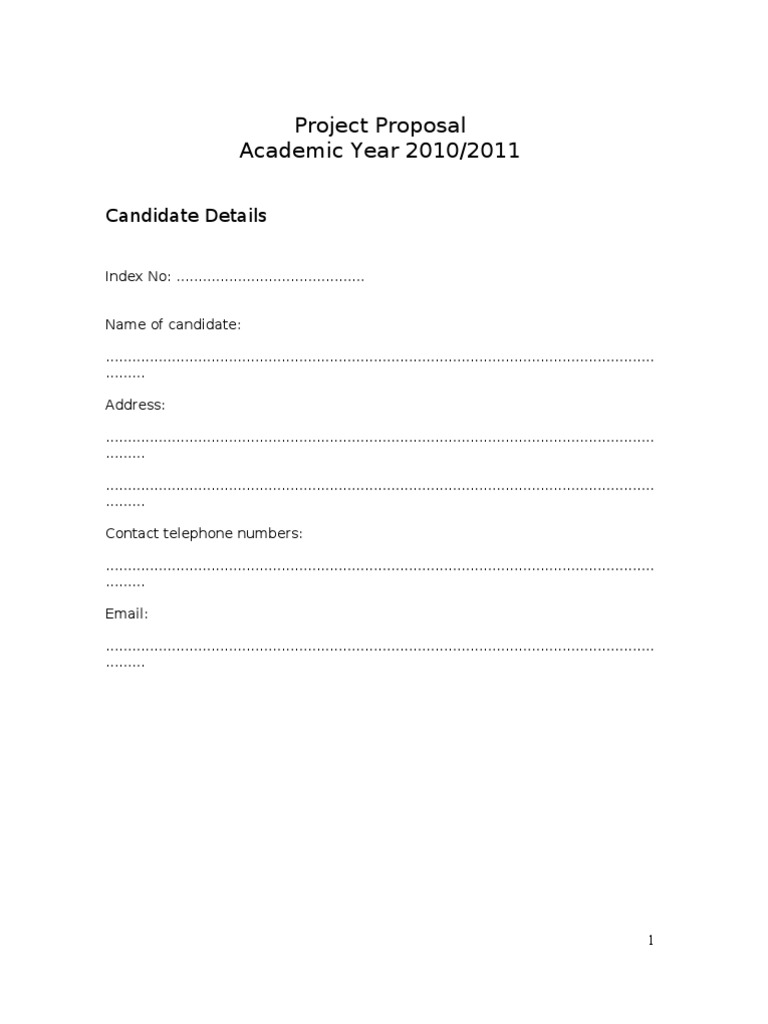 Project Proposal Template for Students | PDF | Thesis | Computing