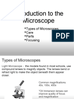 Introduction To The Microscope: Types of Microscopes Care Parts Focusing