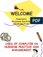 Uses of Computer in Nursing Practice and Management