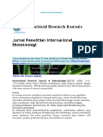 Jurnal Penelitian Internasional Bioteknologi