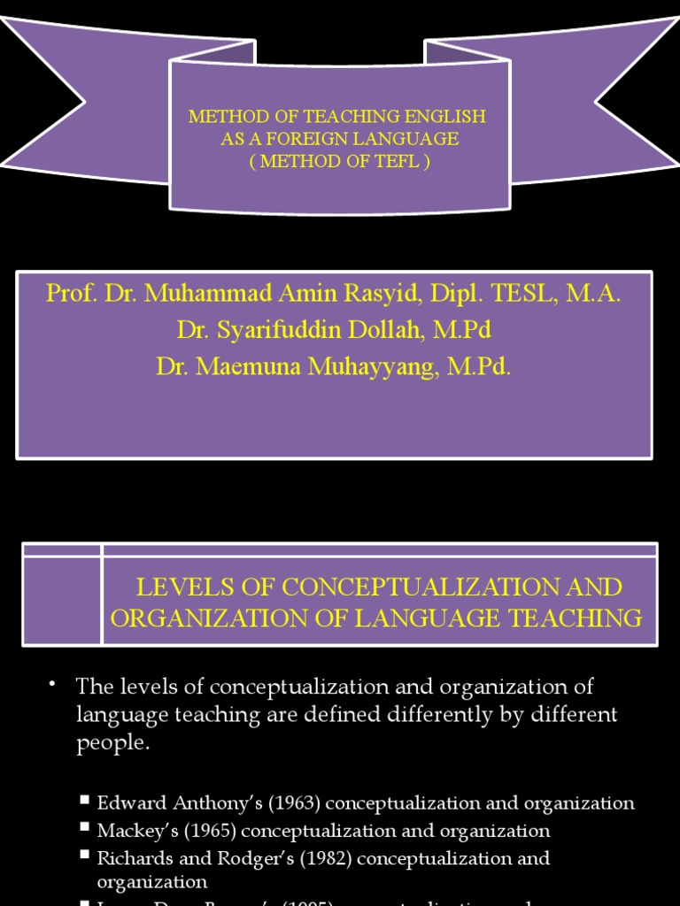 TEFL Methods and Conceptualization | PDF | Learning | Language Education