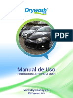 Manual de Uso Drywash Lavado Vehicular Sin Agua.