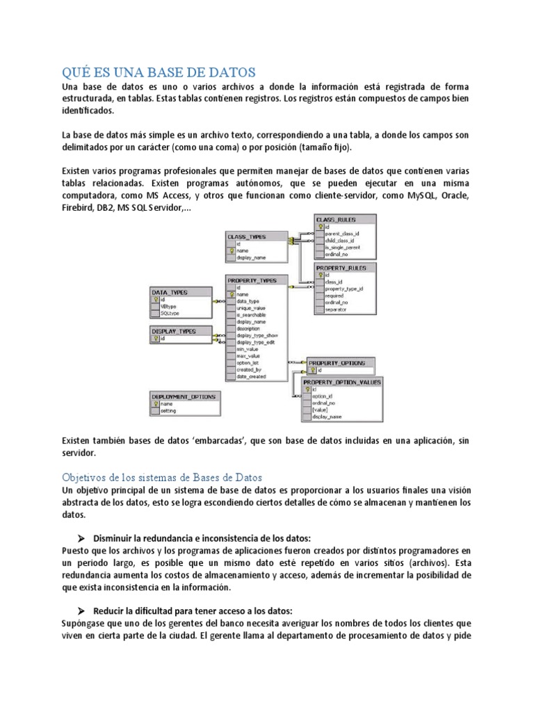 Introducción a las Bases de Datos | PDF | Bases de datos | Base de ...