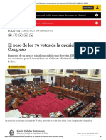 El peso de los 79 votos de la oposición en el Congreso _ POLITICA _ EL COMERCIO PERÚ