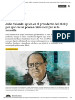 Julio Velarde: Quién Es El Presidente Del BCR y Por Qué en Las Peores Crisis Siempre Se Le Necesita