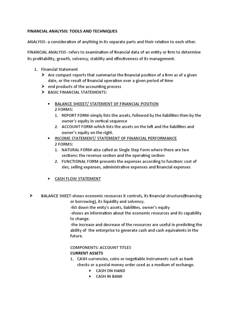 Financial Analysis Tools and Techniques | PDF | Investing | Equity ...