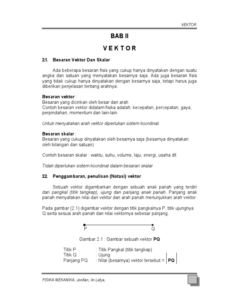 Pengenalan Vektor dalam Fisika Mekanika | PDF | Metode & Bahan Ajar