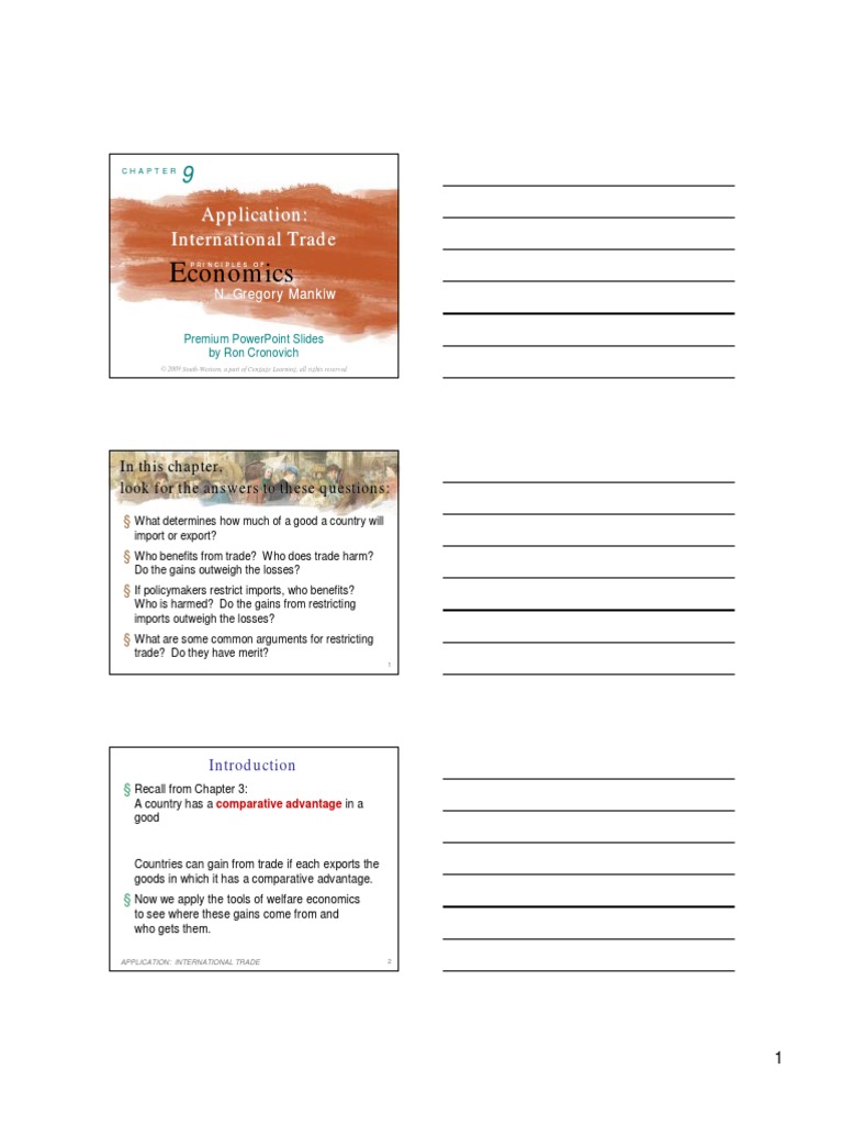 CH 8 International Trade | PDF | Tariff | Free Trade