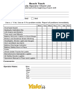 Reach Stacker Inspection Checklist | PDF | Automotive Technologies ...